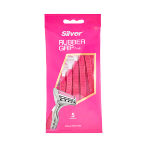 تیغ چند بار مصرف 2 لبه رابرگريپ زنانه (پک 5 عددی)