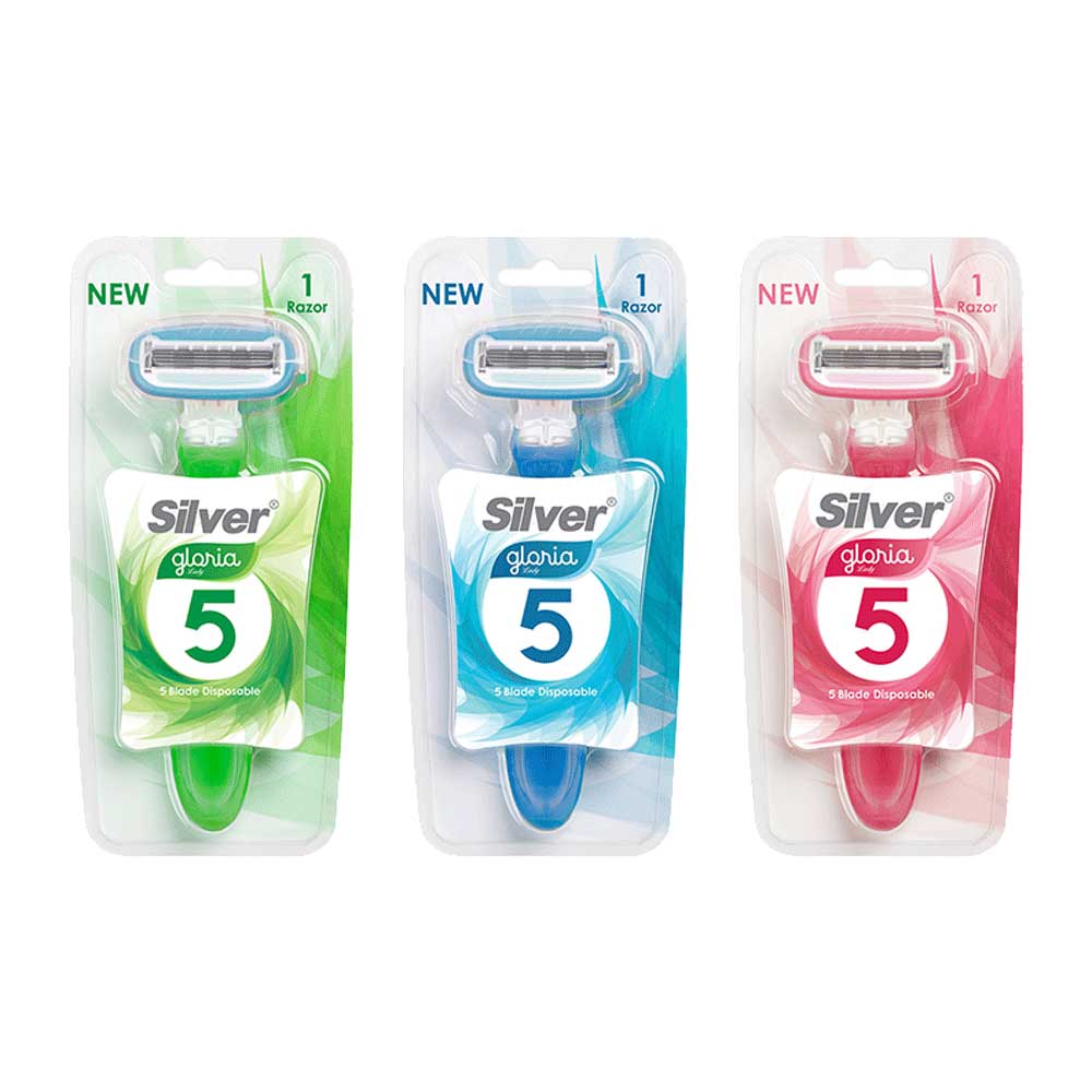 تیغ چند بار مصرف 5 لبه گلوریا5 زنانه - تصویر 2