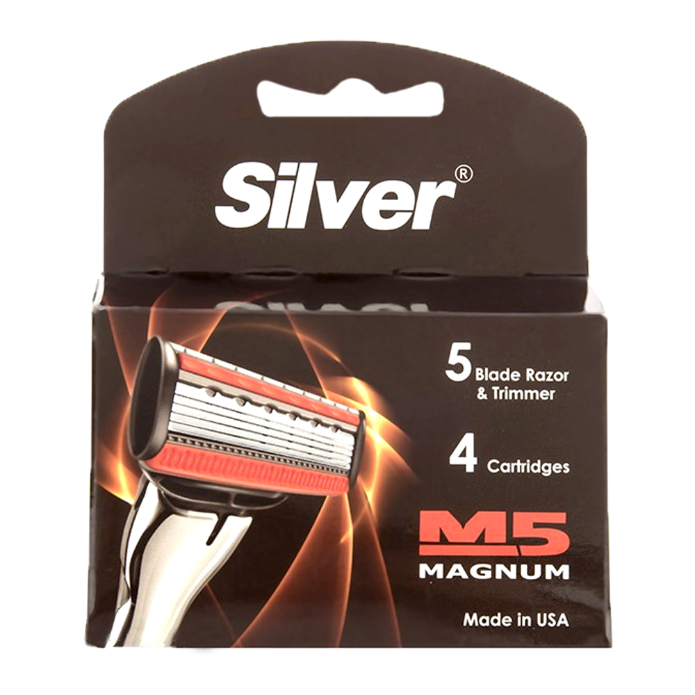 تیغ یدک 4 عددی سیلور مدل M5 Magnum