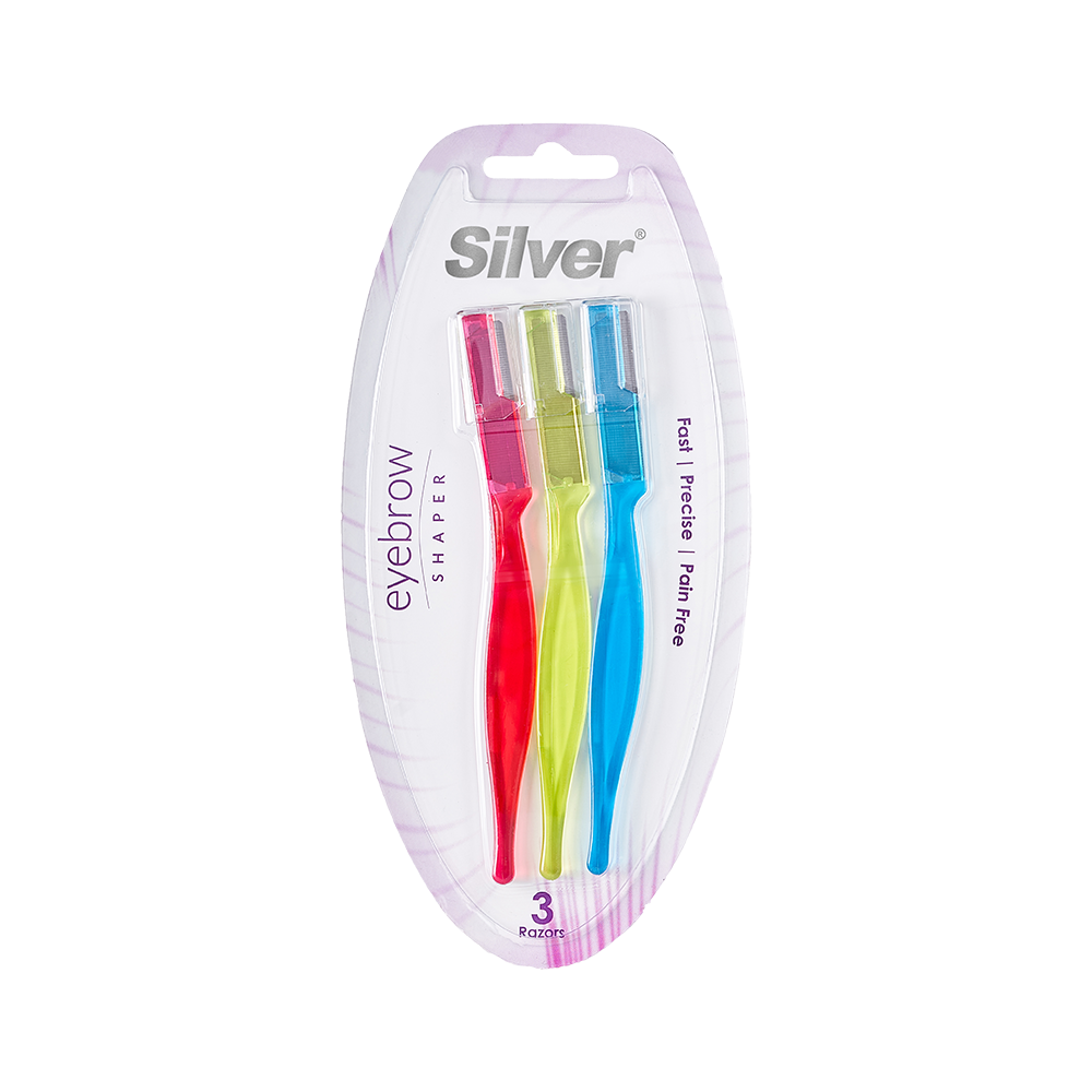 تيغ چند بار مصرف 1 لبه ابرو زنانه (بلیستر 3 عددی)
