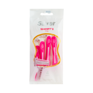 تیغ چند بار مصرف 3 لبه اسمارت3 زنانه (پک 4 عددی)